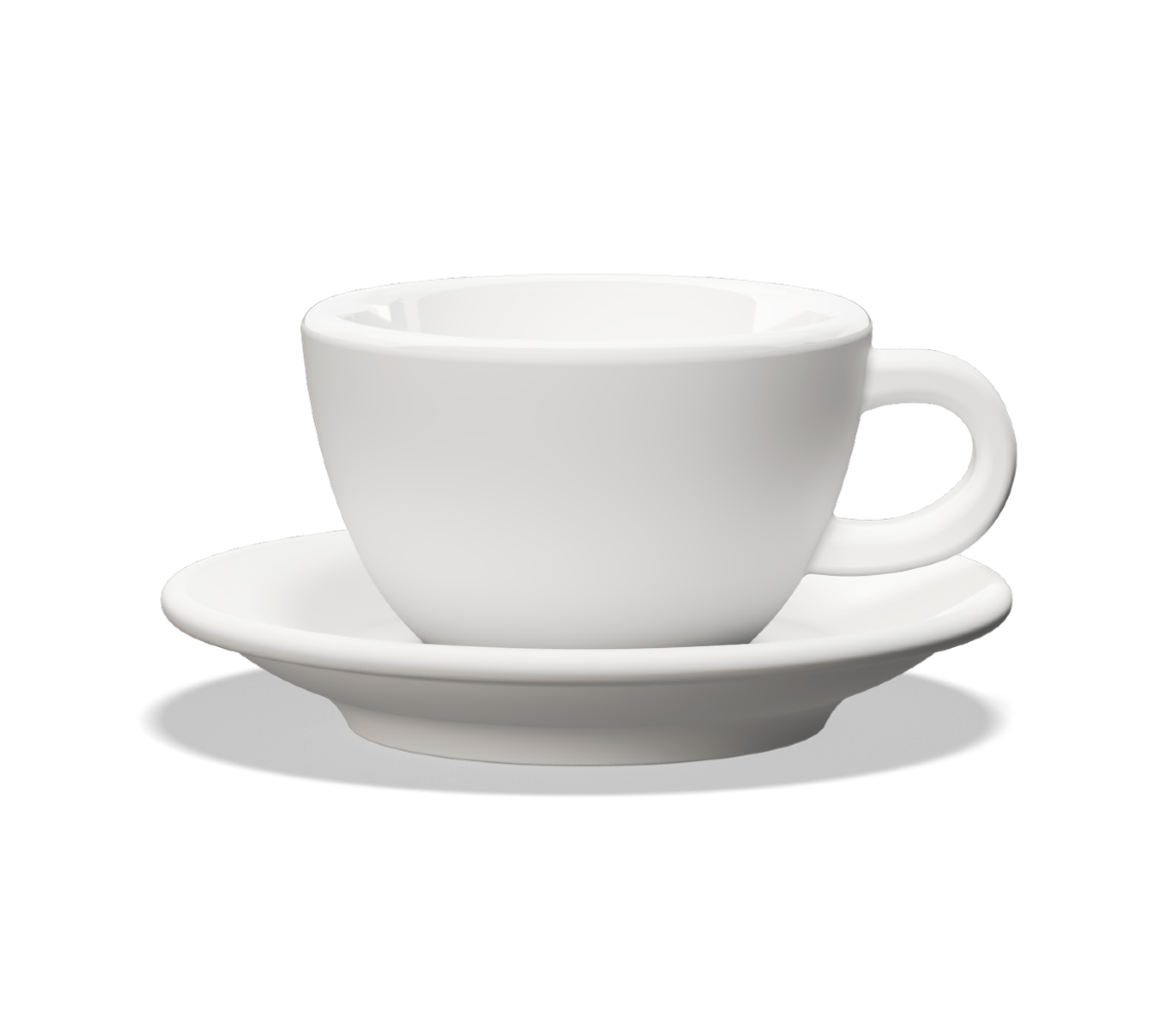 "TULIPANO" 210ml Cappuccino Cups - white matte